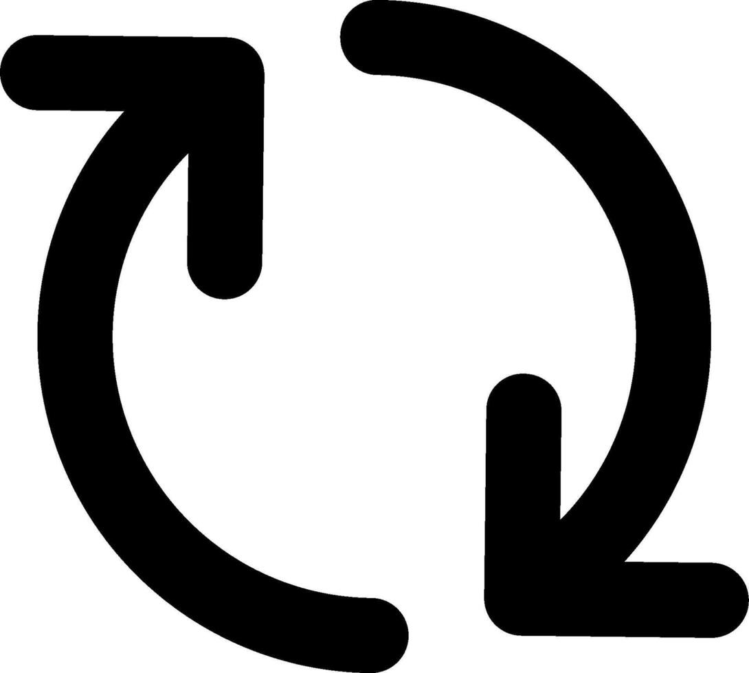 A black and white image of a circular arrow vector