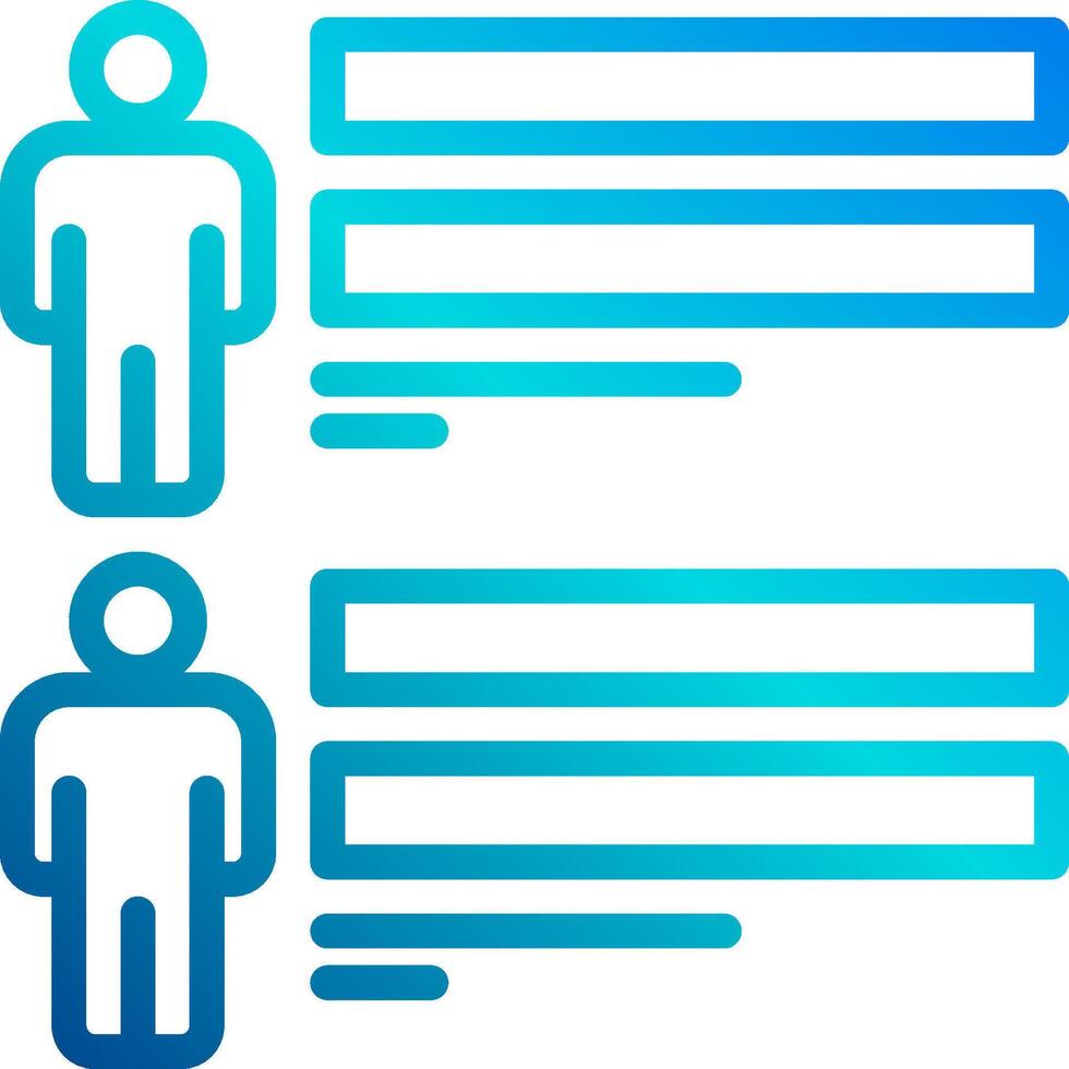 Two blue icons with a man and a woman vector