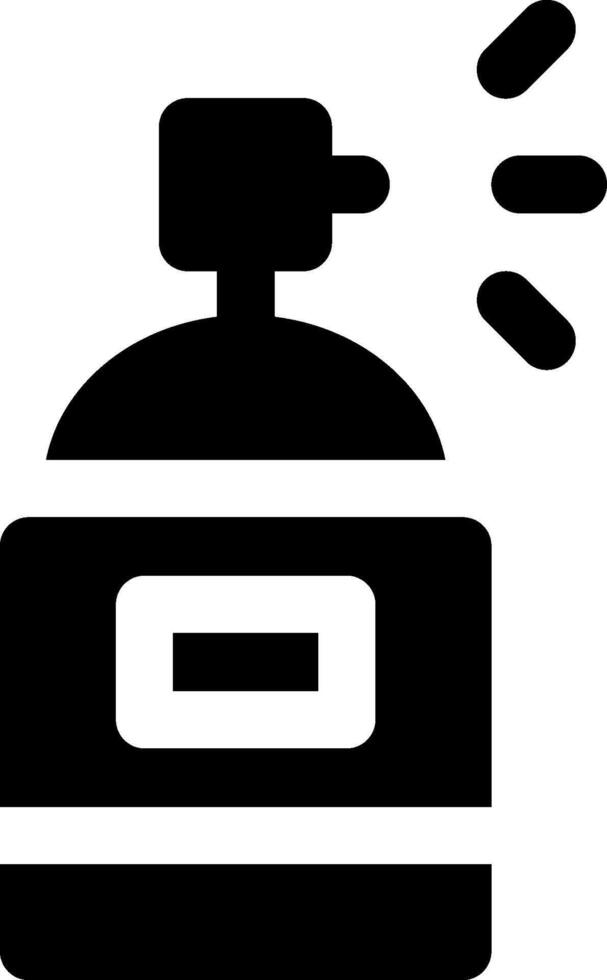 A black and white icon of a sprayer vector