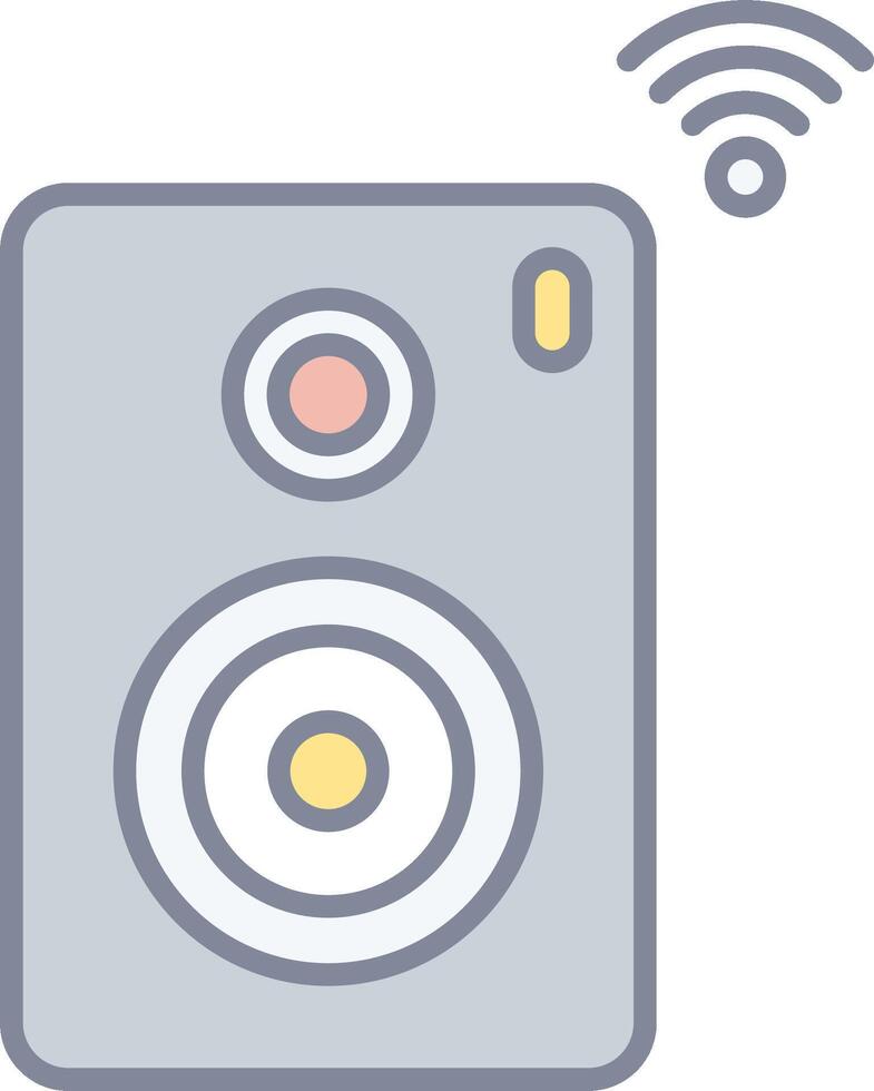 A speaker with wifi icon on it vector