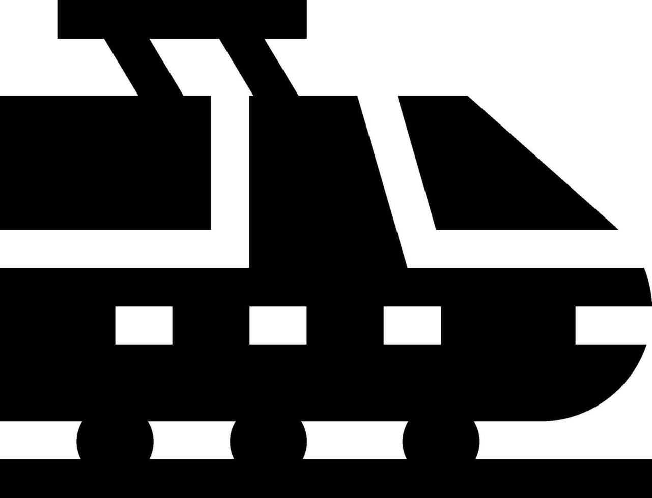 A black and white image of a train vector
