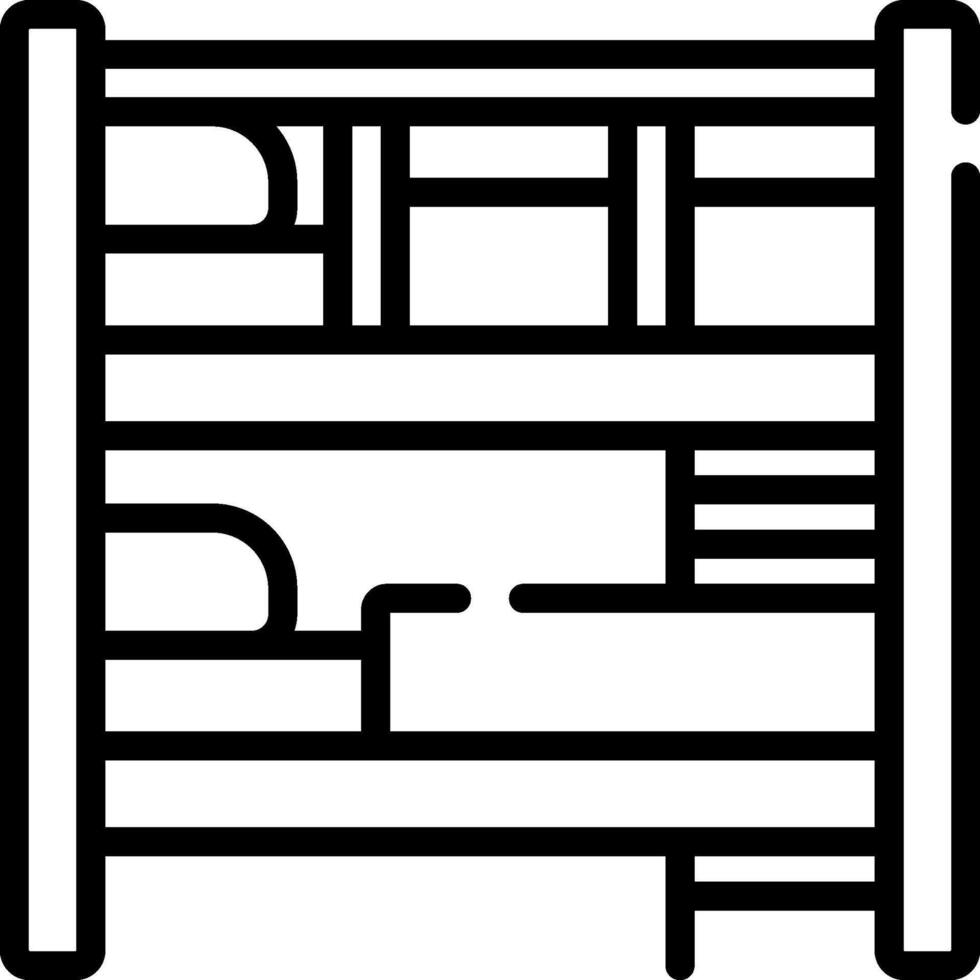 Bunk bed icon vector