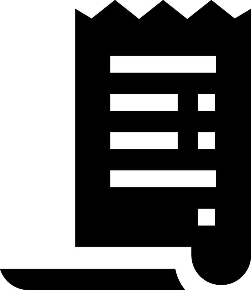 A black and white icon of a paper bag vector