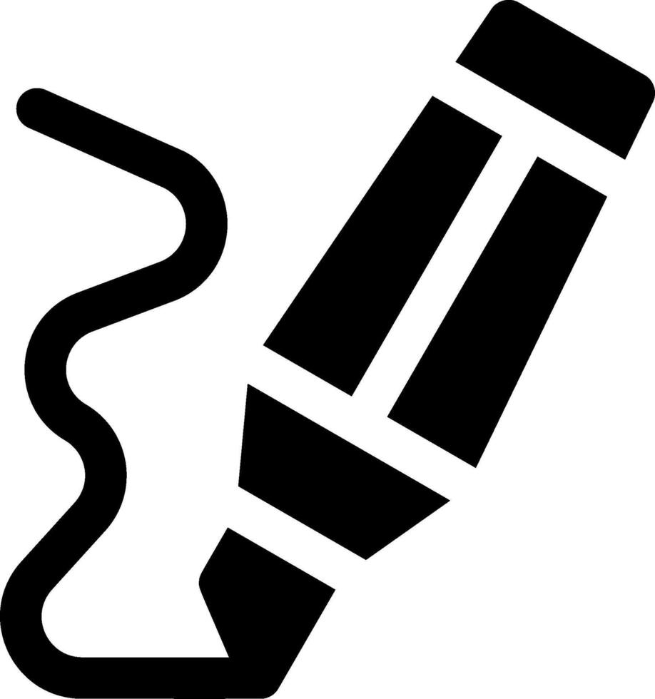 A black and white pen and ink icon vector