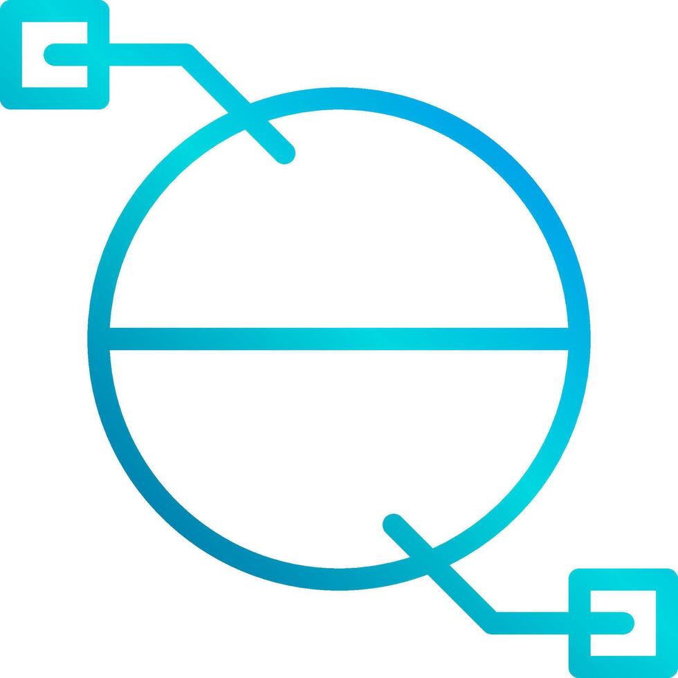 The logo for the company is a circle with two lines vector