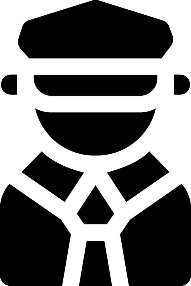 A black and white silhouette of a man in a hat vector