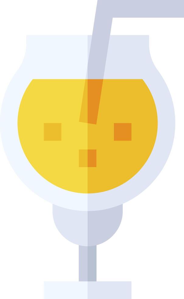 A glass with a drink and a straw in it vector