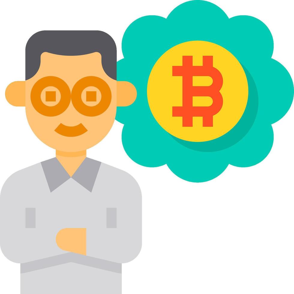 Bitcoin and blockchain technology vector