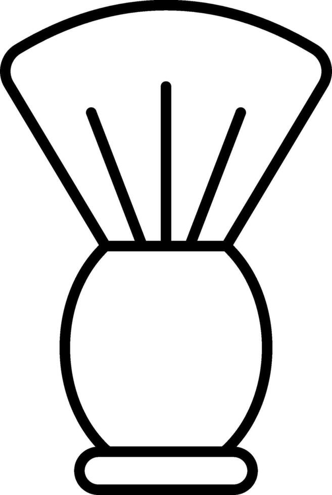 A black and white drawing of a vase with a fan vector