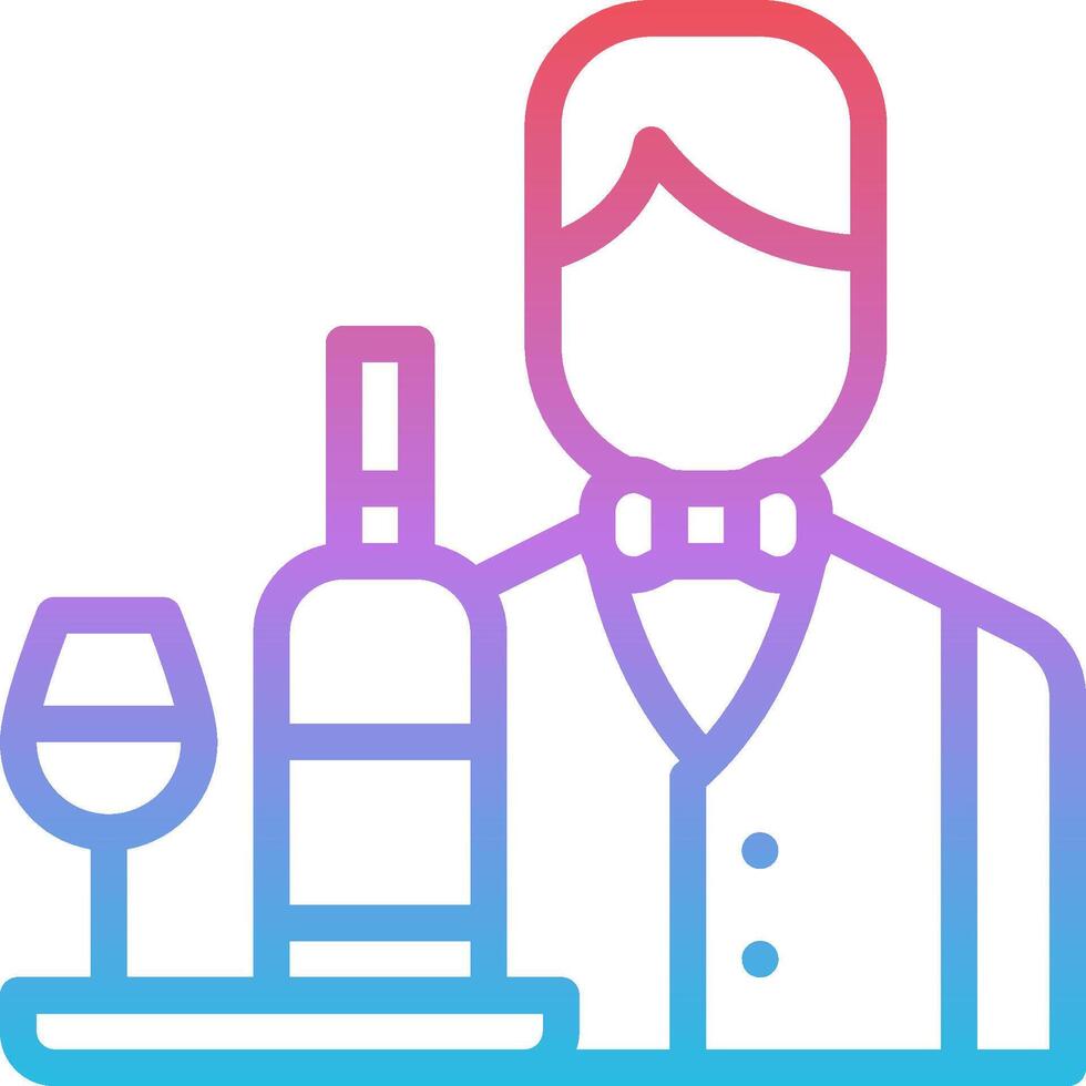 A man holding a wine glass and bottle of wine vector