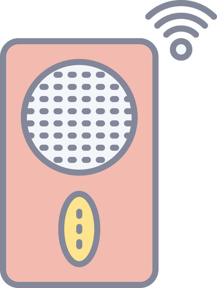 A microphone icon with wifi symbol vector