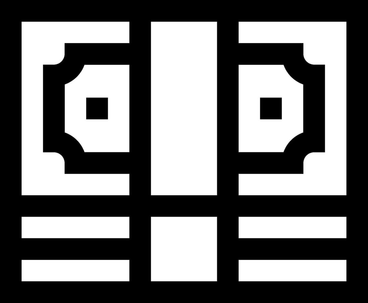 A black and white logo with a square shape vector