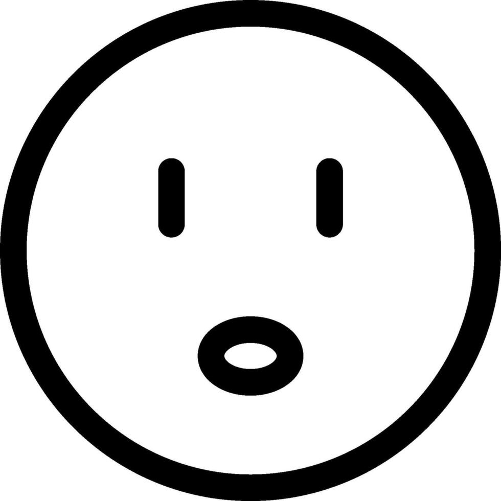 A black and white face with a frowning expression vector