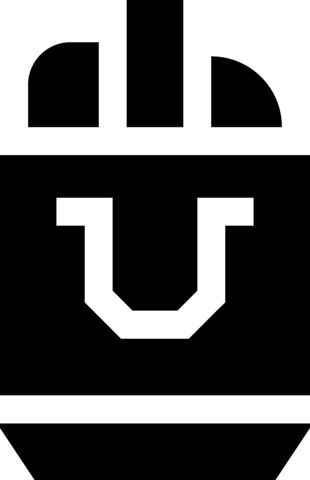 A black and white icon of a boat vector