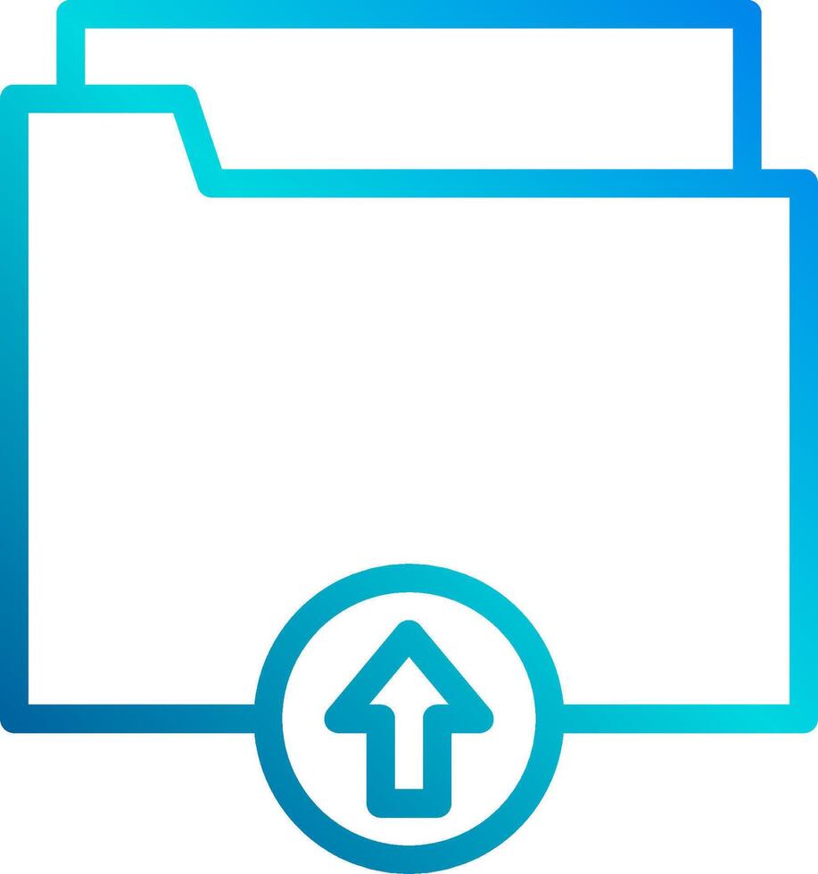 File folder icon with an arrow pointing up vector