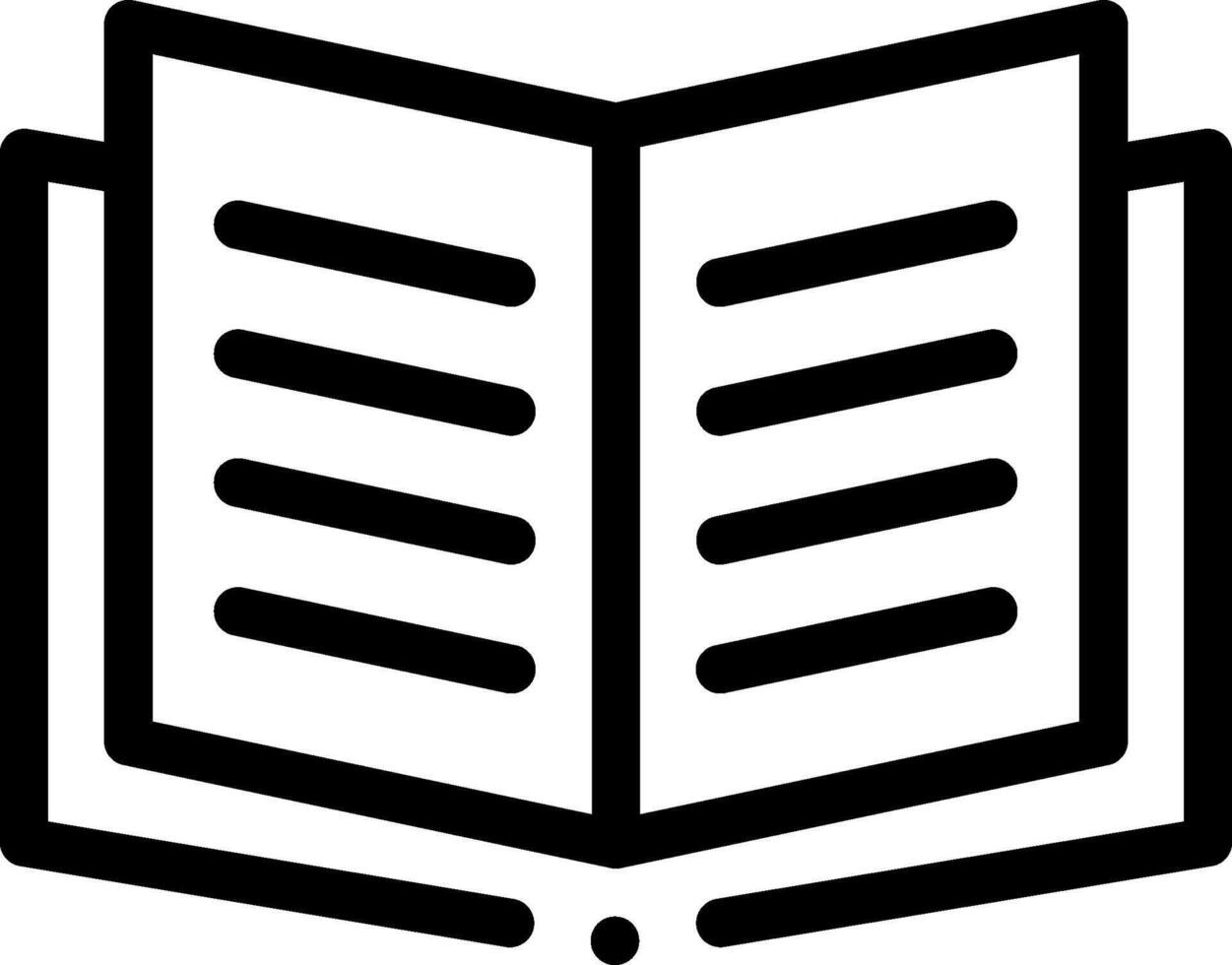 An open book icon on a white background vector