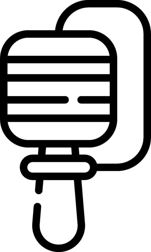 A black and white icon of a vacuum cleaner vector