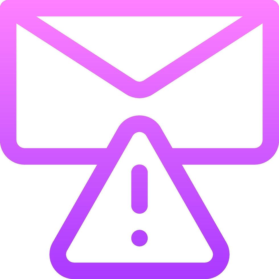 Email icon with a purple and white background vector