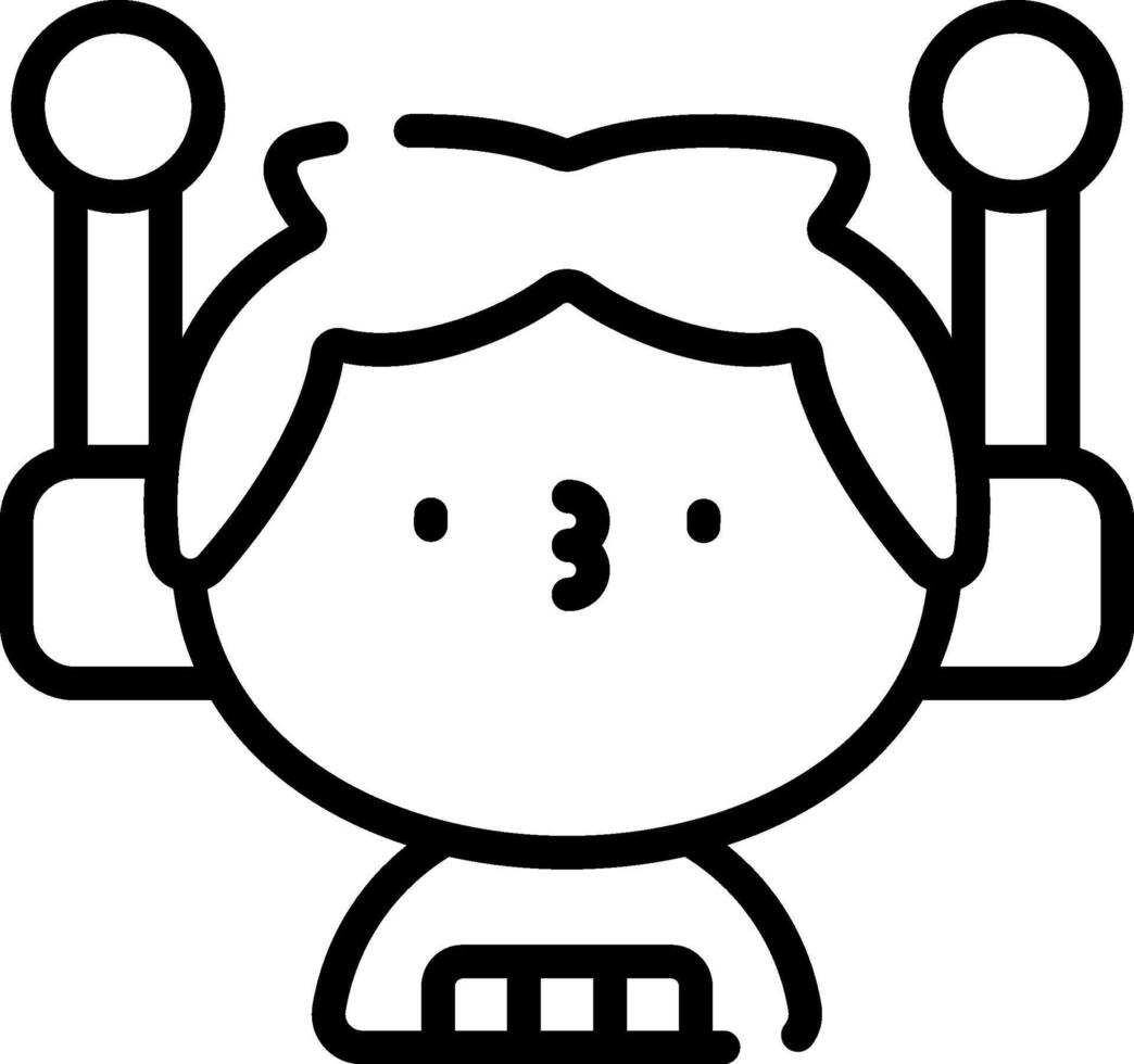 A black and white drawing of a man with headphones vector