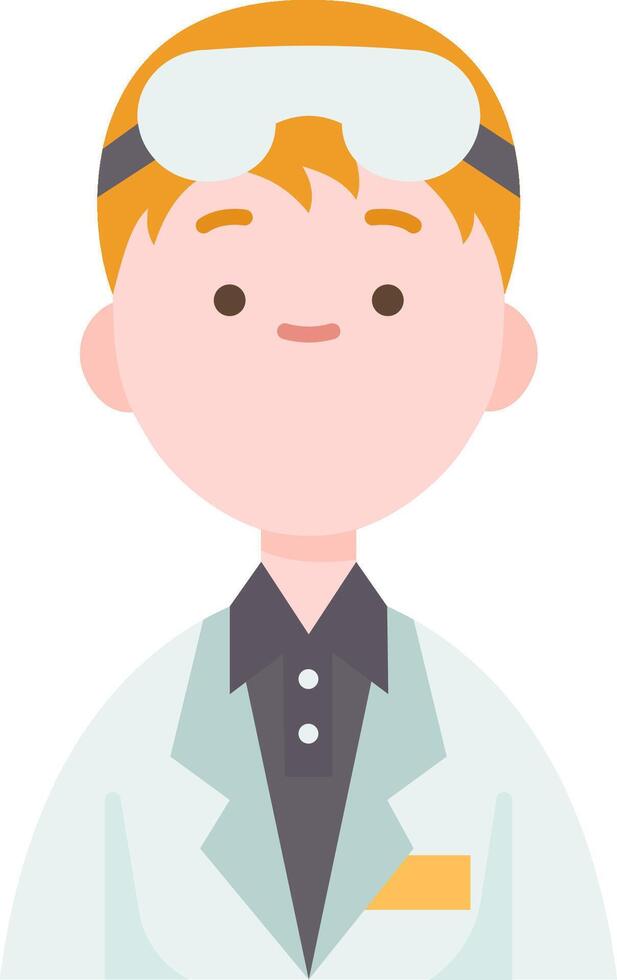 A cartoon man in a lab coat vector