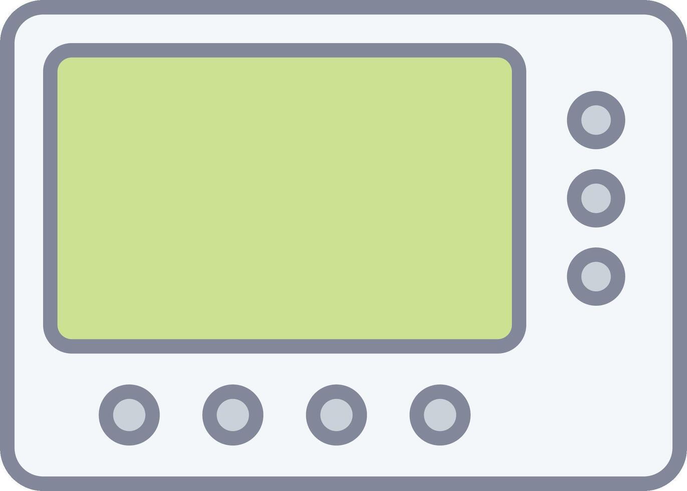 A flat screen monitor with a green screen vector