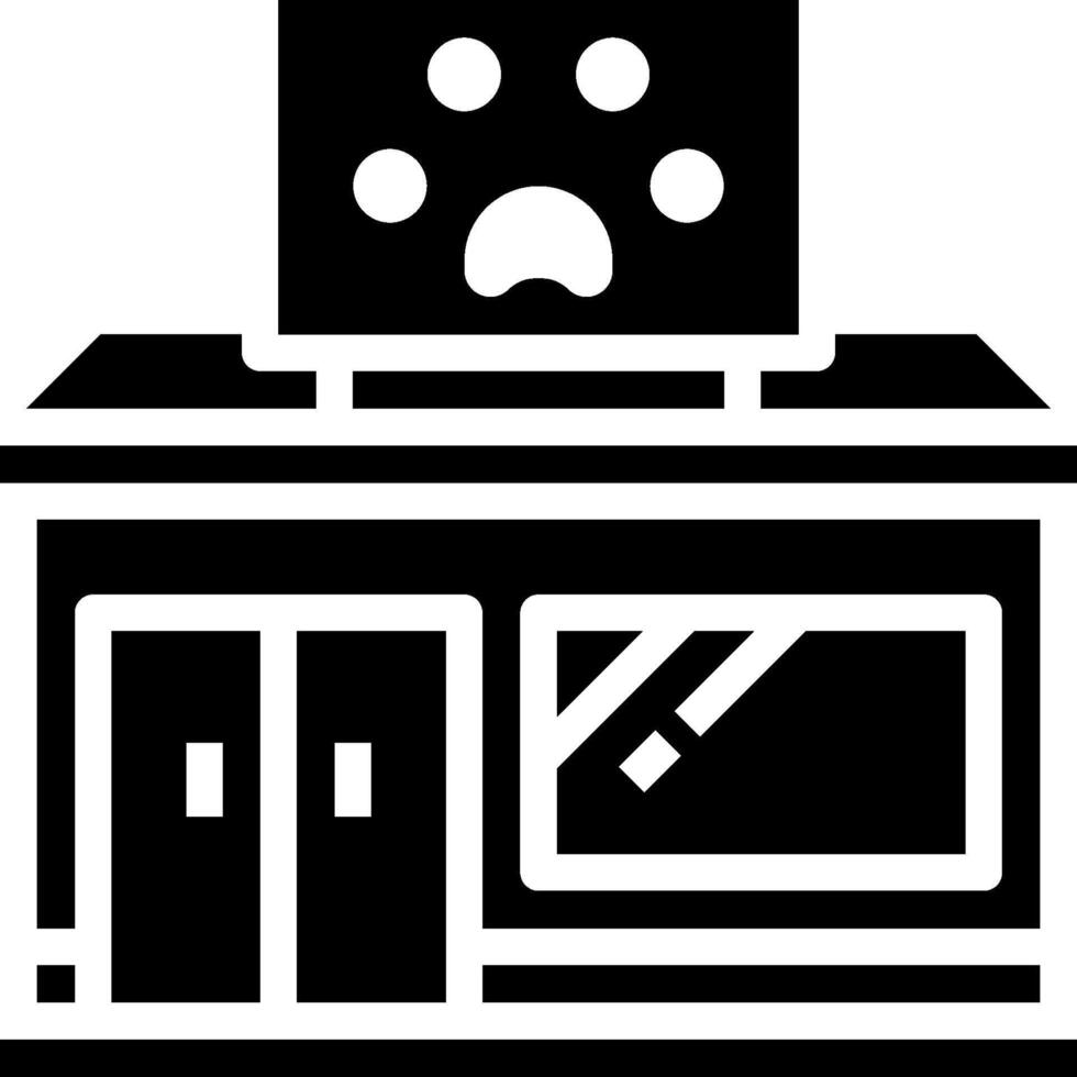A black and white image of a store vector