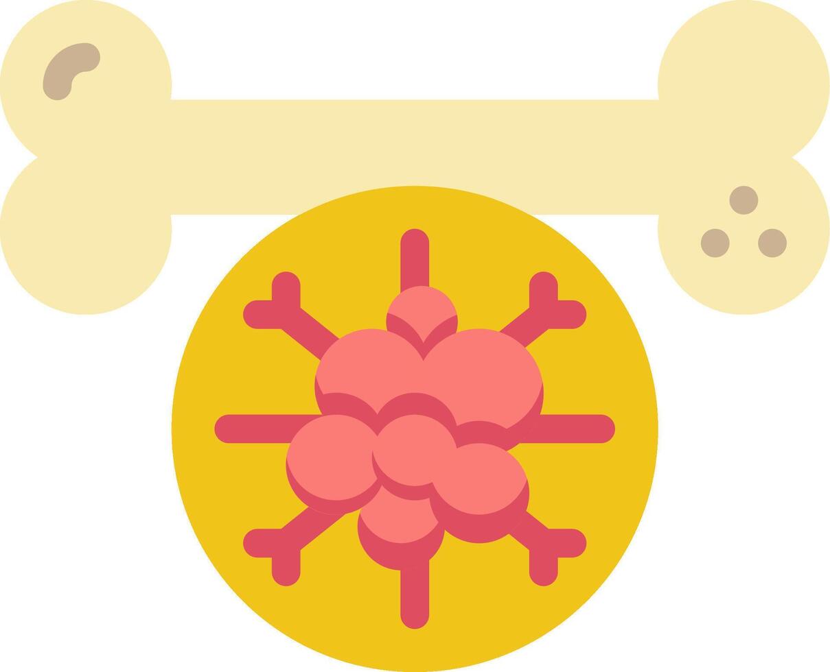 A bone with a dog bone and a pink heart vector