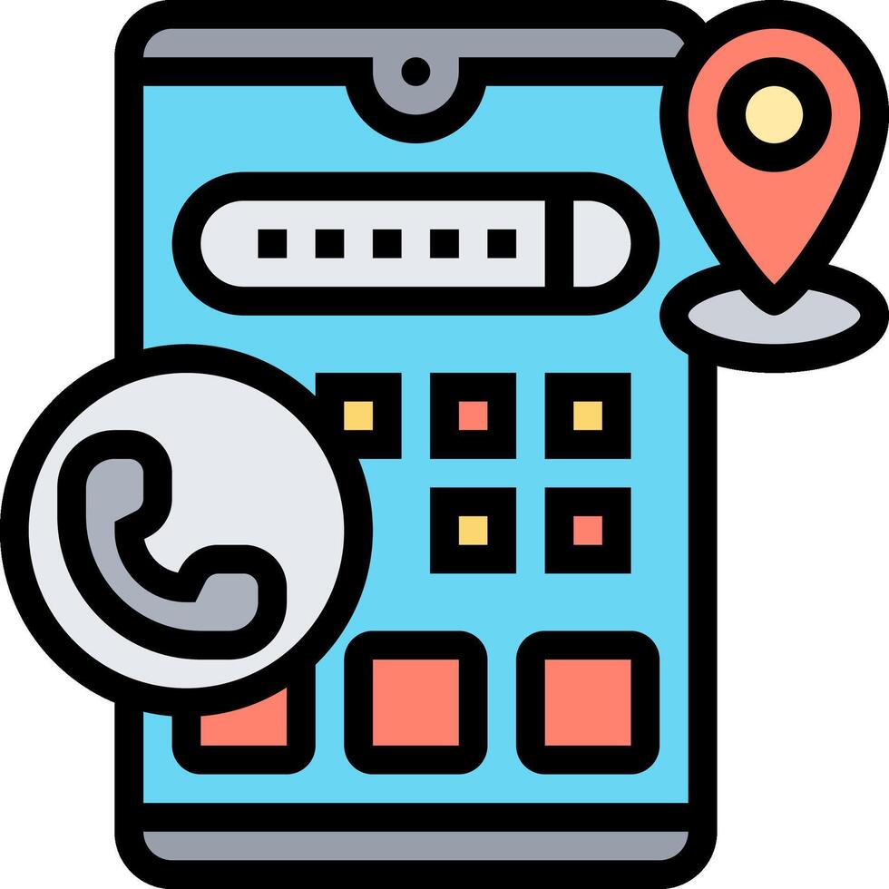 Mobile phone call center icon vector