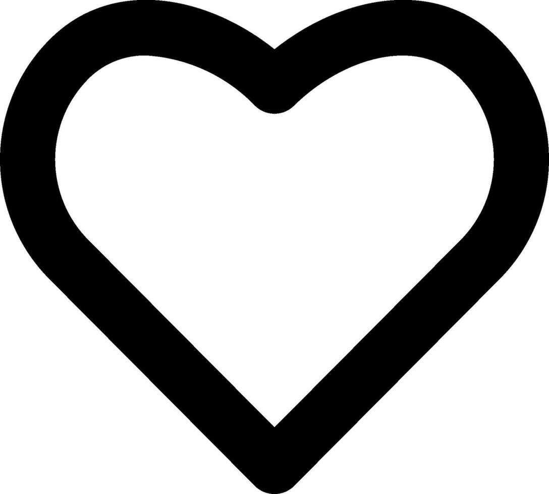 A black and white heart shape on a white background vector