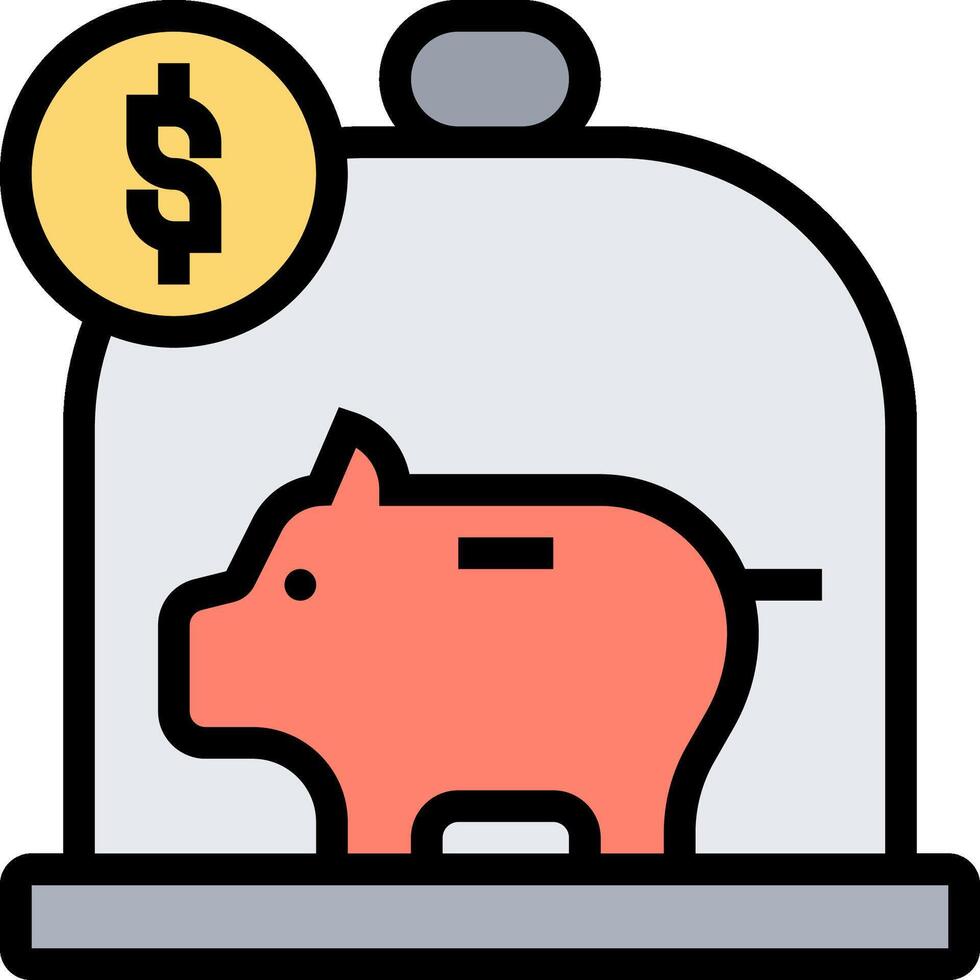 Piggy bank icon vector
