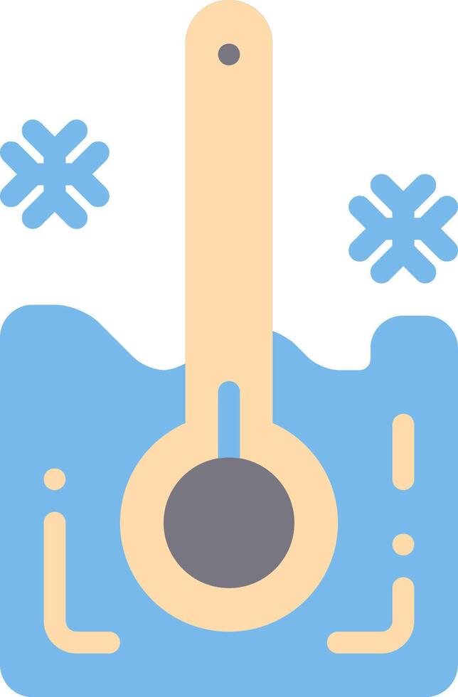 A thermometer is on a blue background vector