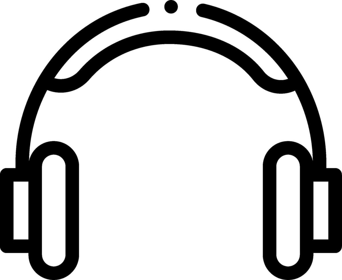 Headphones icon on a white background vector