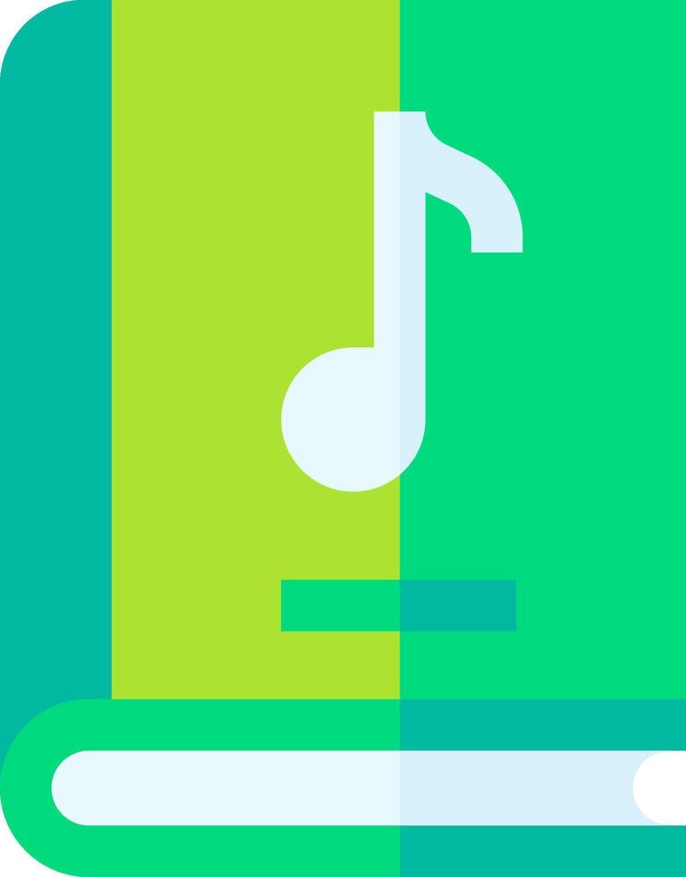 Music player icon with a green and white background vector