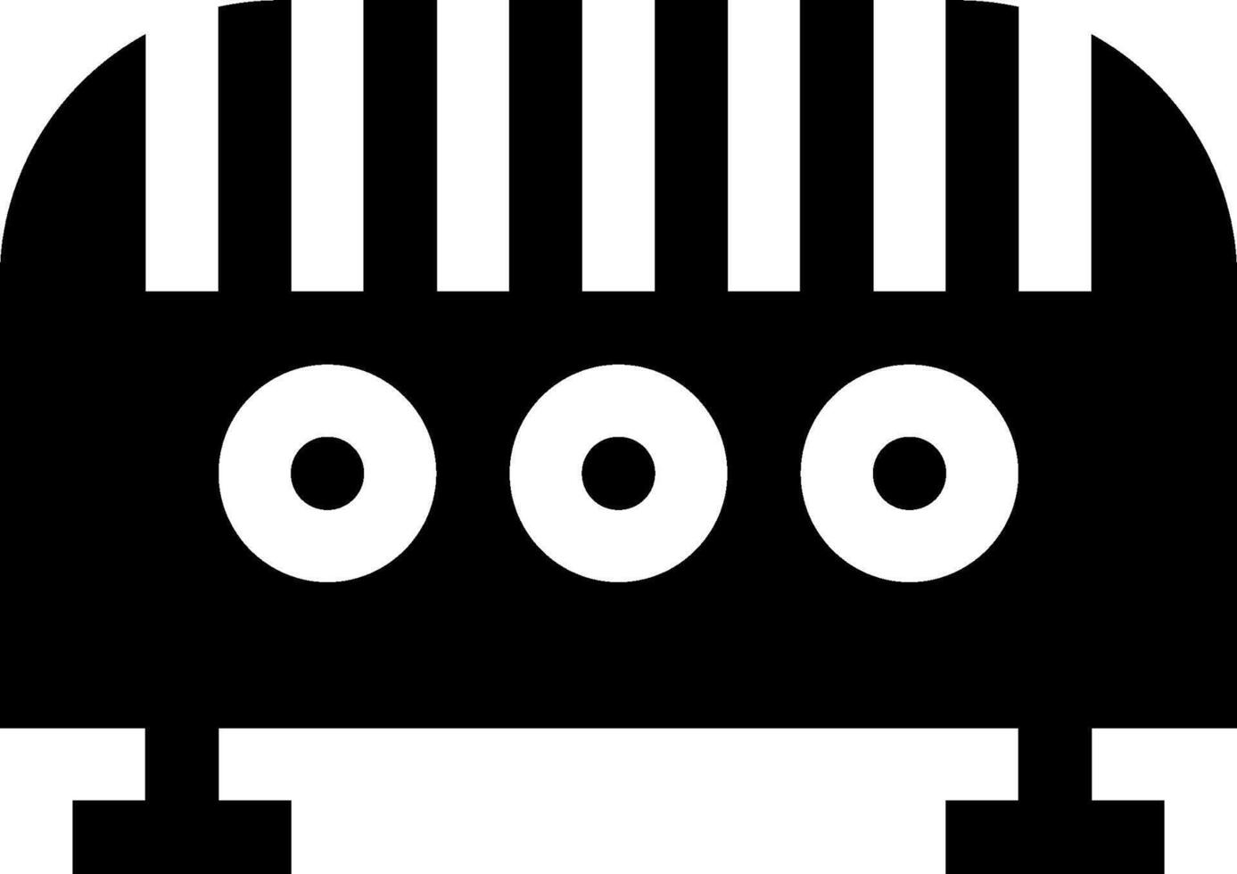 A black and white icon of a radio vector