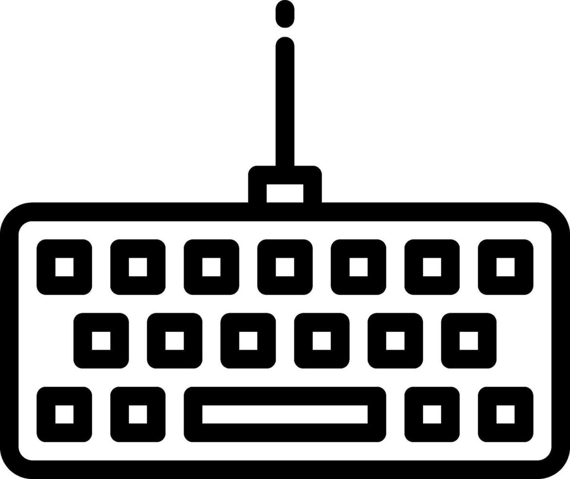 A black and white image of a keyboard vector