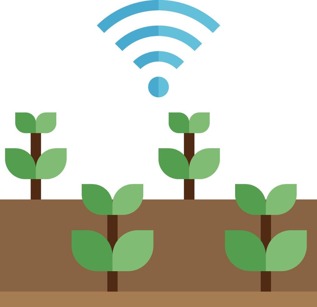 The future of agriculture with wifi vector