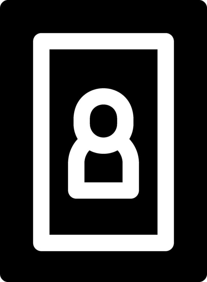 A black and white icon of a person with a number 8 vector