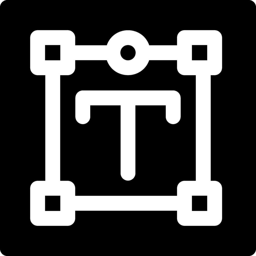 A square with a t in it vector