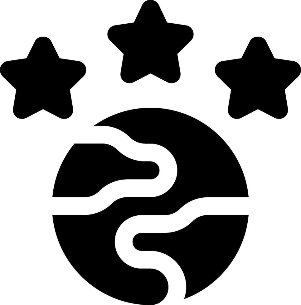 A black and white logo with three stars vector