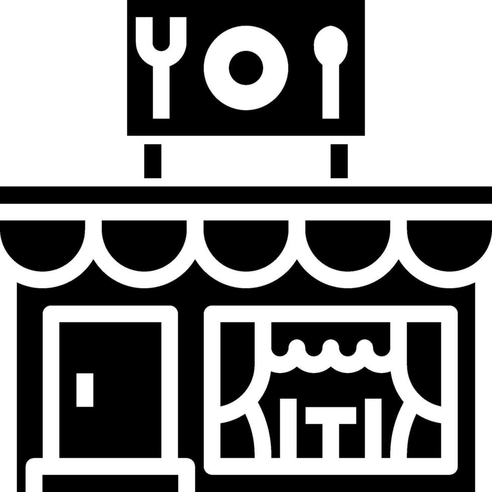 A restaurant icon with a fork and knife vector