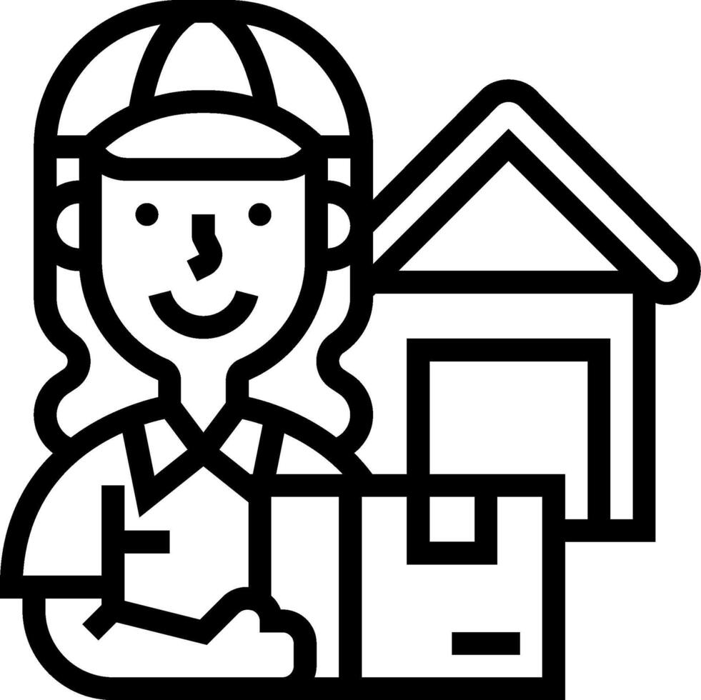 Delivery man icon illustration vector