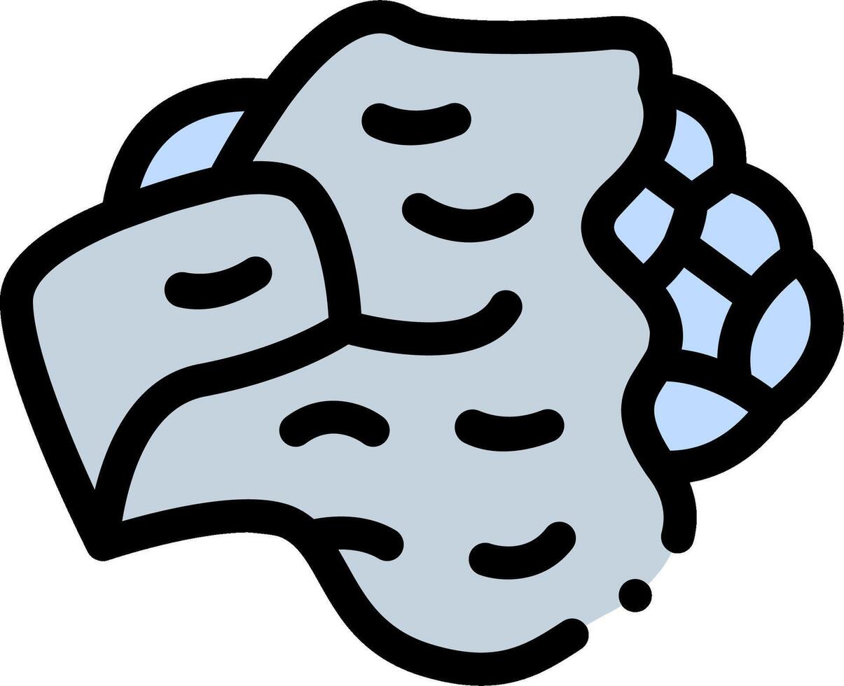 A cartoon of a piece of paper with a piece of paper on it vector