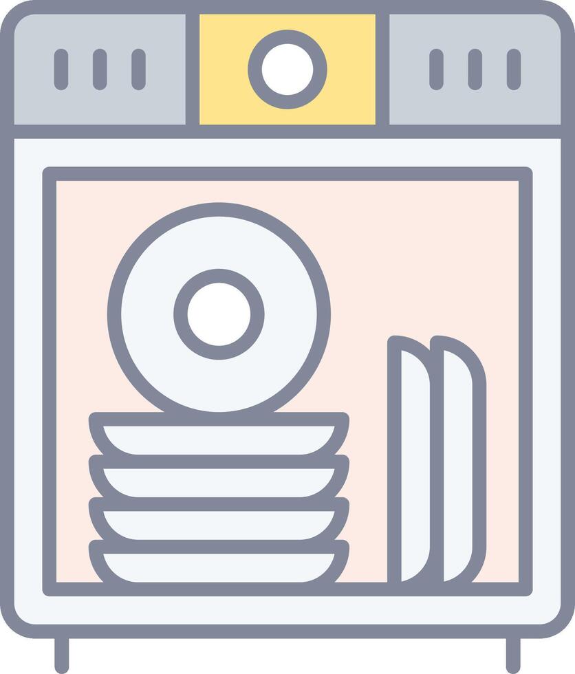 A cd player in a cabinet with a stack of discs vector
