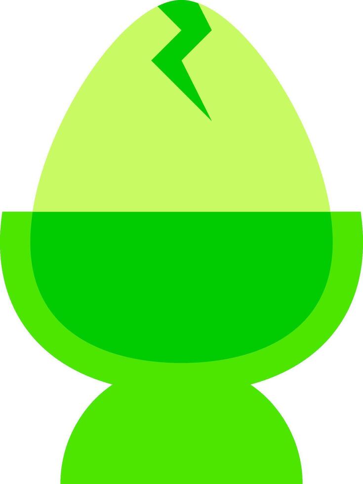 A green egg with a lightning bolt on it vector