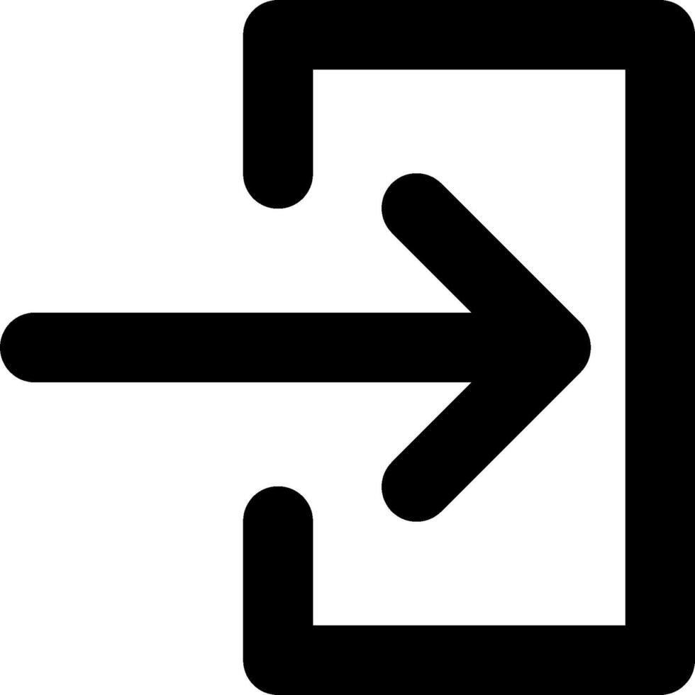 A black and white arrow pointing to the right vector