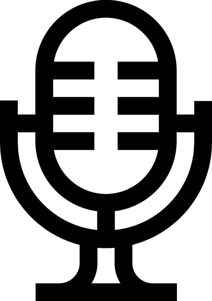 A microphone icon on a white background vector