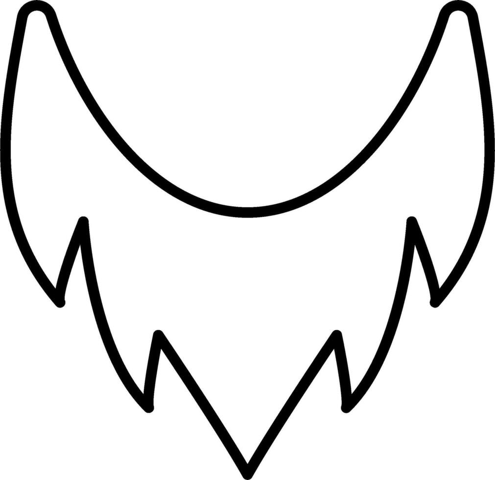 A black and white drawing of a face with a long nose vector