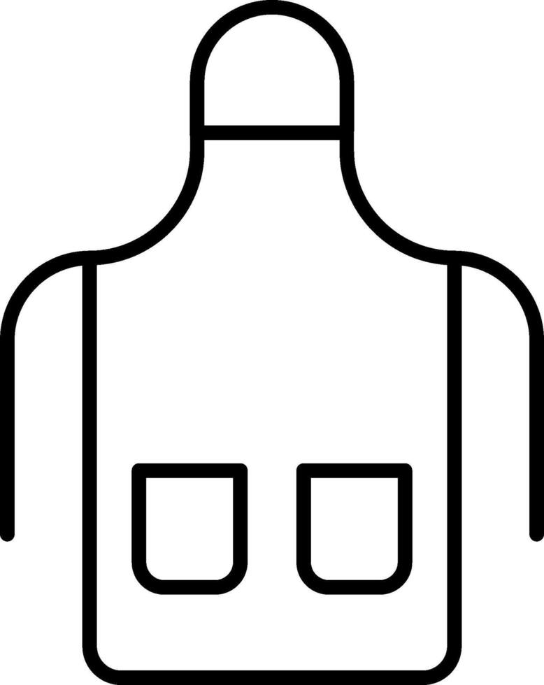 A black and white apron icon on a white background vector