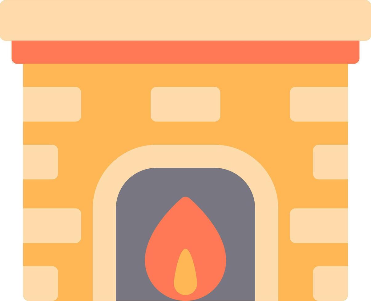 Fireplace illustration design vector