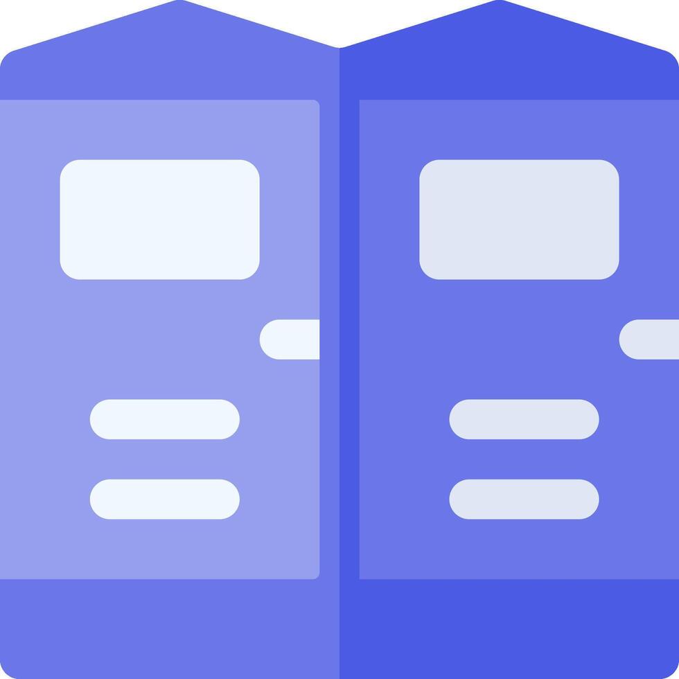 Two blue lockers with a white background vector